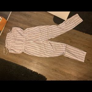 Striped jumpsuit